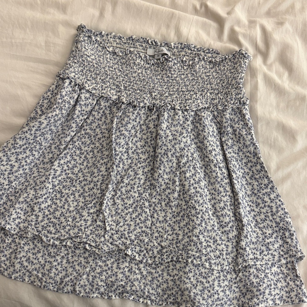Rails Blue Floral A-Line Skirt